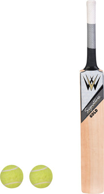 

W SIGNATURE GOLD Kashmiri willow Cricket Bat + 2 Tennis Ball combo Cricket Kit(Bat Size: 6 (Age Group 11 - 13 Years))