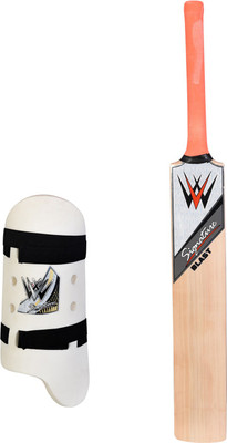 

W SIGNATURE BLAST English Willow Cricket Bat+ 1 Thigh pad combo Cricket Kit(Bat Size: 6 (Age Group 11 - 13 Years))