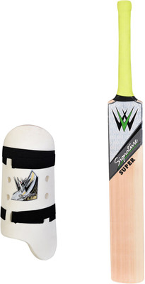 

W SIGNATURE SUPER English Willow + 1 Thigh pad combo Cricket Kit(Bat Size: 6 (Age Group 11 - 13 Years))