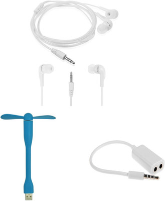 

MINIFOX Spiltter, Usb Fan, Andriod Earphone Combo Set(Multicolor)
