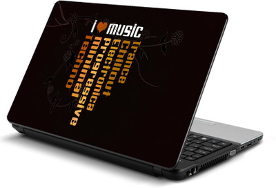 

PRINTCLUB Love Music Laptop Sticker 15.6 inch-Laptop Skin-2018-181 Vinyl Laptop Decal 15.6