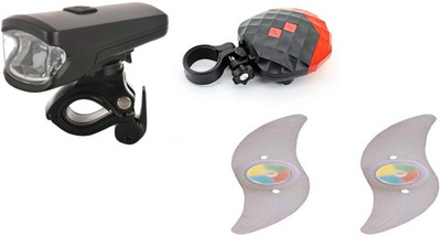 

Gubbarey Imported Front Light,Waterproof Tail Lights and 2 wheel Lights LED Front Rear Light Combo(black, red)