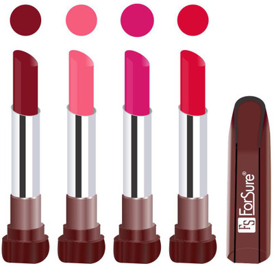 

forsure American Matte Lipstick Multi color Combo (Set Of 4 pcs)(Multicolor, 16 ml)