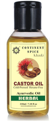 

Continent Spice Khadi Castor Oil (Cold pressed - Hexane Free) - CS682005(210 ml)