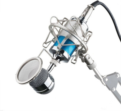 

ALONZO Professional Studio Recording Condenser Microphone, Bm3000 with shock mount Great Microphone(Blue)