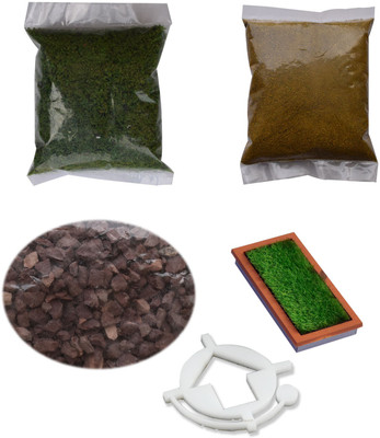 

R D MODELS GREEN GRASS & BROWN SAND & PLANTER & GRAVELS & NORTH SCALE 1:100 Model Building Kit