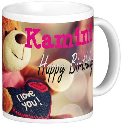 

Exoctic Silver Happy Birthday KAMINI Ceramic Mug(330 ml), Blue;pink
