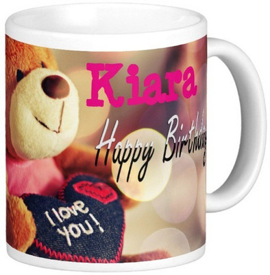 

Exoctic Silver Happy Birthday KIARA Ceramic Mug(330 ml), Blue;pink