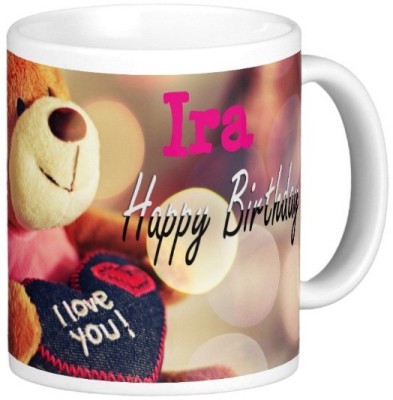 GNS Happy Birthday Ira Ceramic Coffee Mug(325 ml)