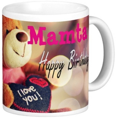 

Exoctic Silver Happy Birthday MAMTA Ceramic Mug(330 ml), Blue;pink