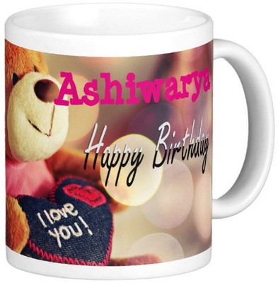

Exoctic Silver Happy Birthday ASHIWARYA Ceramic Mug(330 ml), Blue;pink