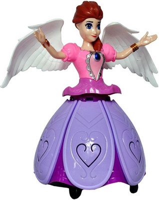 

JAYNIL ENTERPRISE Princess Dancing Doll And Rotating Angel Girl Flashing Lights with Music Toy For Kids(Multicolor)