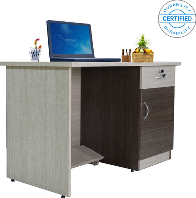 Crystal Furnitech Orion Engineered Wood Office Table(Free Standing, Finish Color - Chocklate Sawline + sandy Sawline, Knock Down) Crystal Furnitech Orion Engineered Wood Office Table(Free Standing, Finish Color - Chocklate Sawline + sandy Sawline, Knock Down)
