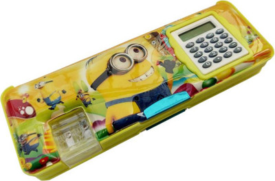 

Shreejee Small Calculator Minnions Art Plastic Pencil Box(Set of 1, Yellow)