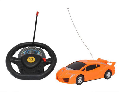 

P17 collection Toys Steering Wheel Controlled Remote Car For Kids (Orange)(Orange)