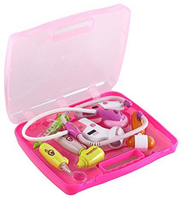 

Clastik Doctor's Kit Play Set for Kids Light Sound Effect (Pink)