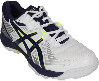 

Asics P531Y Cricket Shoes For Men(White, Blue, Silver