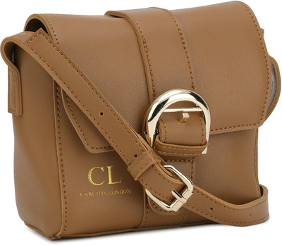 

Carlton London Women Casual Tan PU Sling Bag
