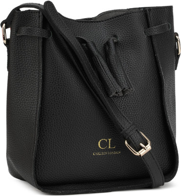 

Carlton London Women Casual Black PU Sling Bag