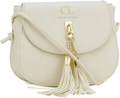 

Carlton London Women Casual Beige PU Sling Bag