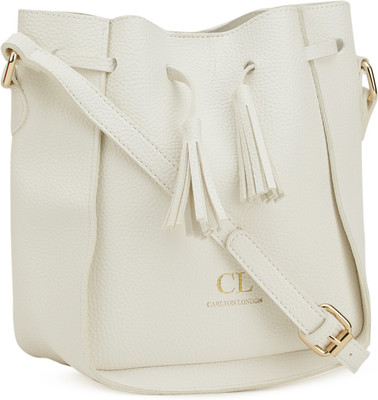 

Carlton London Women Casual White PU Sling Bag