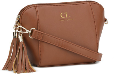 

Carlton London Women Casual Tan PU Sling Bag