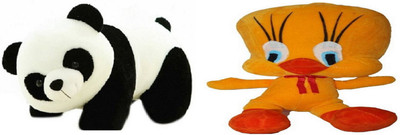 

Shopfloor.XYZ Combo Of Panda Stuffed Soft Plush Toy AND TWEETY - 26 cm(Multicolor)