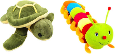

Shopfloor.XYZ TORTOISE Soft Toy (26 cm) and Stuffed Soft Plush Toy Colourful Caterpillar - 25 cm(Multicolor)