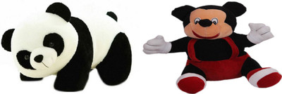 

Shopfloor.XYZ Soft Toy Combo Of Panda and MICKY Stuffed - 21 cm(Multicolor)