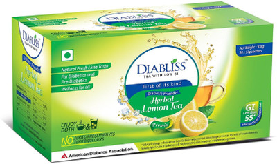 

DiaBliss Herbal Diabetic Friendly Lemon Tea - Low Gi - 30 X 10 Grams Sachet Box Lemon Yellow Tea Pouch(300 g)