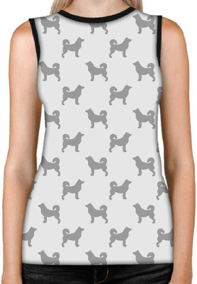 Snoogg Casual Sleeveless Printed Women