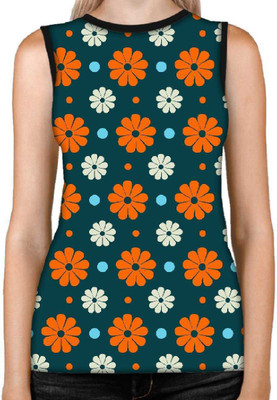 Snoogg Casual Sleeveless Printed Women
