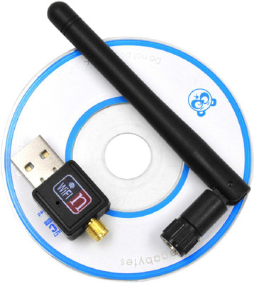 

SHOPLINE Wifi Receiver With Antenna Suitable For Desktop/laptop Windows Xpsp3/7/8.1/10 Supported USB Adapter (Black) HGD654 USB Adapter(Black)