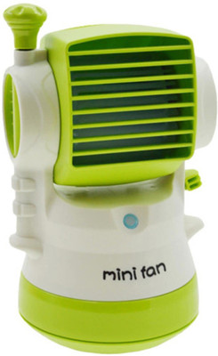 

Elegant Shopping Mini Fragrance Air Conditioner water spray Cooling Portable Desktop Humidifier Fan ES-1660 USB Fan(Green, White)