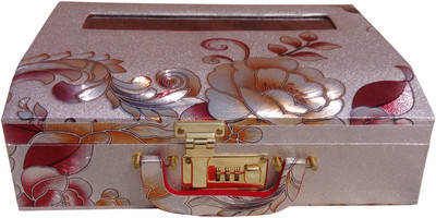 

Haryana Craft Stylish 3 Rods Bangles Box With Lock System Dimension(L*H*W)-32*24*9 C.m, Vanity Box(Multicolor)