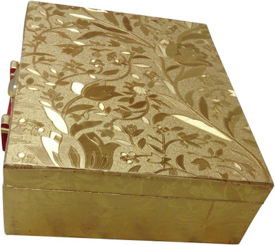 

Haryana Craft Stylish Golden Color 3 Rods Bangles Box With Lock System na Vanity Box(Multicolor)