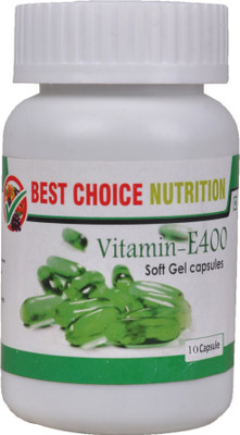 

best choice nutrition Vitamin E Capsules)For Face Hair Pimple Glowing Skin & hair care(10)