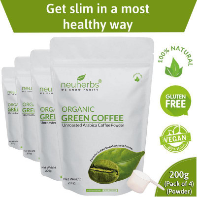 

Neuherbs Green Coffee Beans Powder for Weight Loss (Unroasted green coffee) ( Pack of 4 )(200 g)