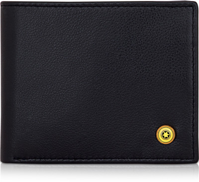 

POLLSTAR Men Black Genuine Leather Wallet(4 Card Slots)