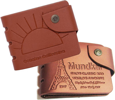 

Peacock Mundkar Men Tan, Brown Artificial Leather Wallet(5 Card Slots), Brown;tan