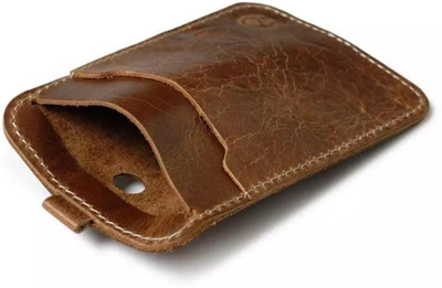 

Tinera Trends Men Brown Genuine Leather Card Holder(2 Card Slots)
