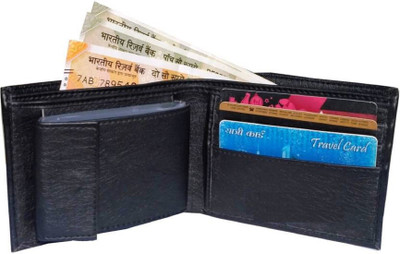 

SHAR Men Tan Artificial Leather Wallet(10 Card Slots), Black