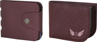 

Martell Men Pink Artificial Leather Wallet(2 Card Slots), Brown
