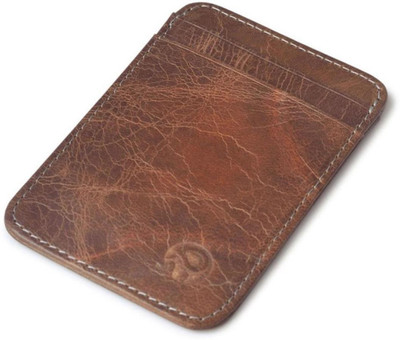 

Tinera Trends Men Brown Genuine Leather Card Holder(2 Card Slots)