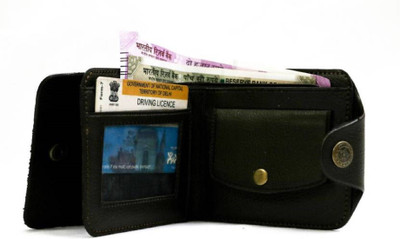 

SHAR Boys Multicolor Artificial Leather Wallet(3 Card Slots), Black
