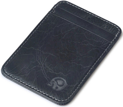 

Tinera Trends Men Black Genuine Leather Card Holder(2 Card Slots)