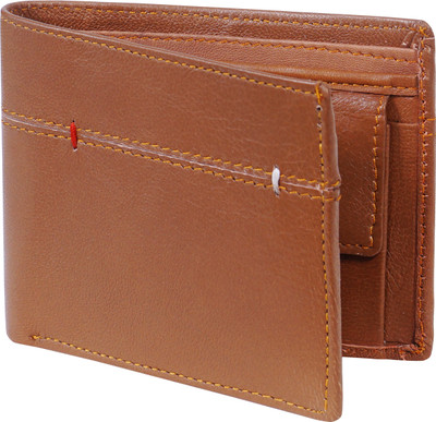 

SAMTROH Men Brown Genuine Leather Wallet(5 Card Slots), Tan