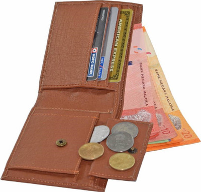 

SHAR Men Tan Artificial Leather Wallet(3 Card Slots)