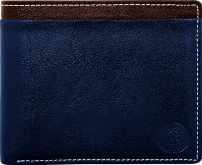 

POLLSTAR Men Blue Genuine Leather Wallet(8 Card Slots)