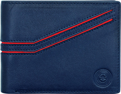 

POLLSTAR Men Blue Genuine Leather Wallet(6 Card Slots)
